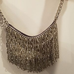 Silver small Purse with Chains